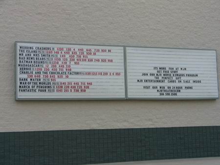 MJR Chesterfield Crossing Digital Cinema 16 - Marquee Courtesy Scott Biggs (newer photo)